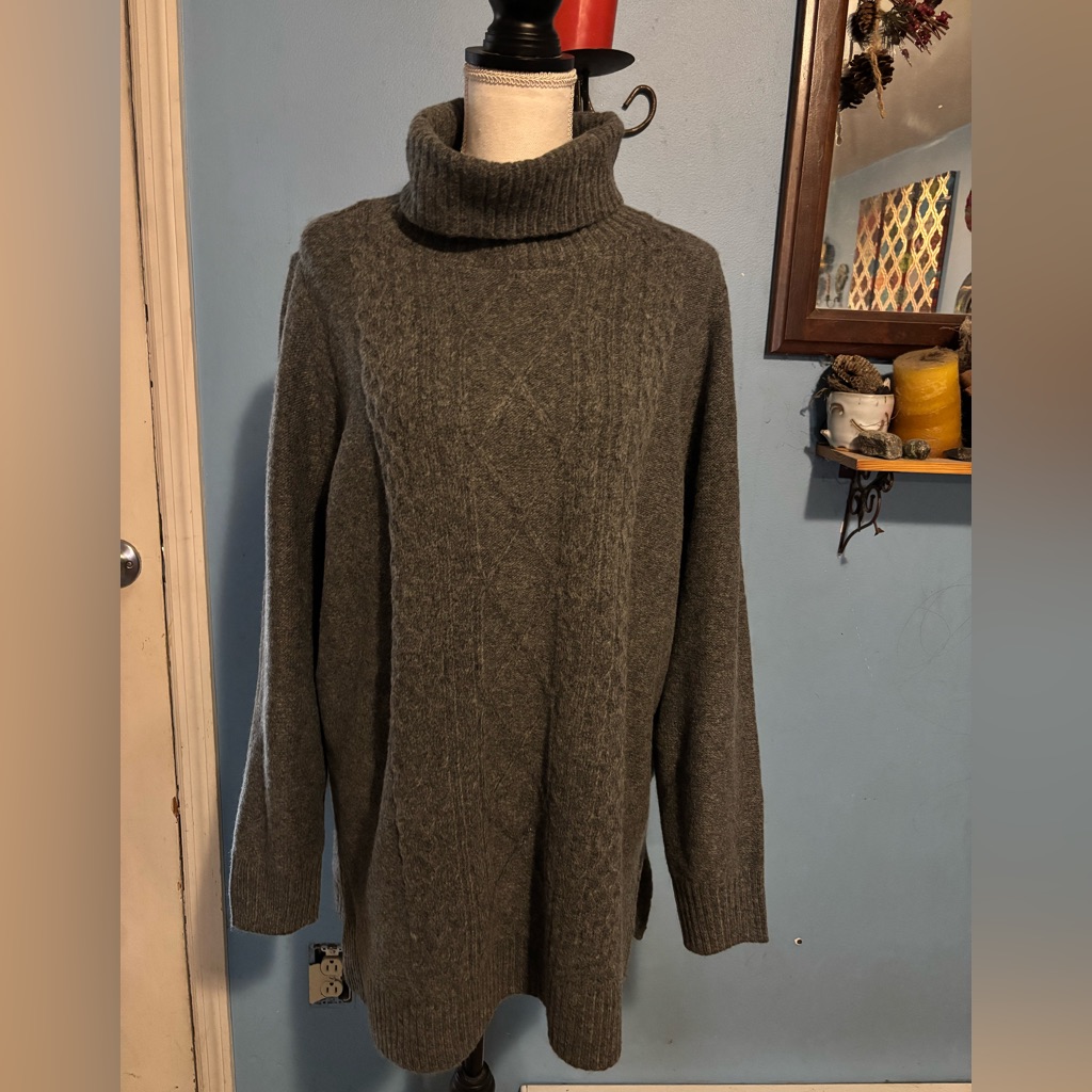 Croft & Barrow, Cable Knit, Turtleneck, Plus Sized, Sweater